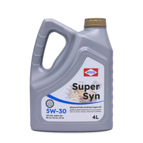 APSCO Super Syn 5W-30 Fully Synthetic Engine Oil — 4L